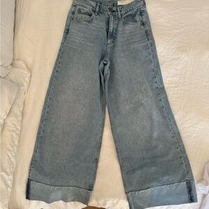 Rag &  Bone Wide-Leg, Cuffed jeans, Worn twice